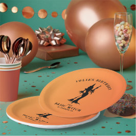 基本ウィッチモダン女性ハロウィーン ペーパープレート