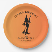 基本ウィッチモダン女性ハロウィーン ペーパープレート (正面)
