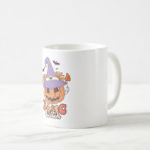 基本ウィッチ不気味シーズンハロウィーングルービーレトロ コーヒーマグカップ (正面右)