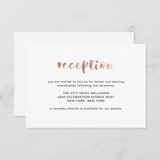 基本エレガントバラフェイク金ゴールド | 披露宴 エンクロージャーカード (正面/裏面)