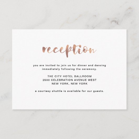 基本エレガントバラフェイク金ゴールド | 披露宴 エンクロージャーカード (正面)