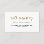 基本エレガントフェイク金ゴールド | ギフト登録簿 エンクロージャーカード (正面)