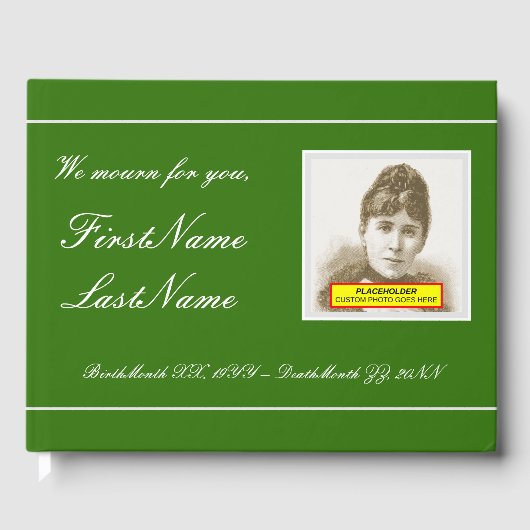 基本カスタマイズ葬式/メモリアル客書 ゲストブック (正面)