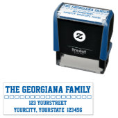 基本カスタムファミリ名+住所 セルフインキングスタンプ (インサイチュ)