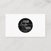 基本カスタム会社ロゴQRコードミニマリスト 名刺 (裏面)