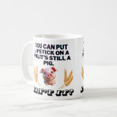 基本グリーンTシャツ/豚に口紅を付けられる コーヒーマグカップ (正面左)