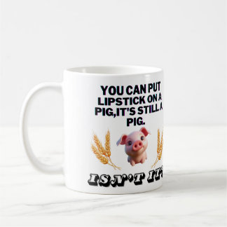 基本グリーンTシャツ/豚に口紅を付けられる コーヒーマグカップ