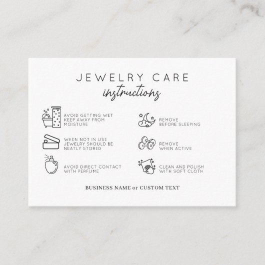 基本ジュエリー気に指示業務 エンクロージャーカード (正面)