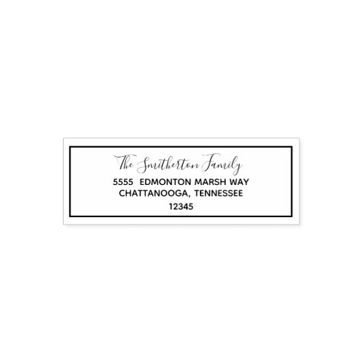 基本スクリプトファミリの姓差出人住所 セルフインキングスタンプ (デザイン)