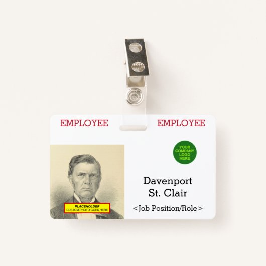 基本スタッフメンバーIDバッジ バッジ (正面クリップ)