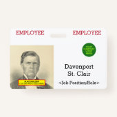 基本スタッフメンバーIDバッジ バッジ (裏面)