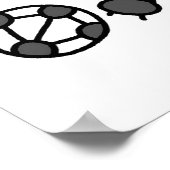 基本スティックフィギュアTシャツとプレゼント ポスター (角)