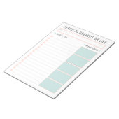 基本タスク・リスト編集可能な引裂遠くにき日次プランナーN ノートパッド (アングル)