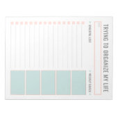 基本タスク・リスト編集可能な引裂遠くにき日次プランナーN ノートパッド (正面)