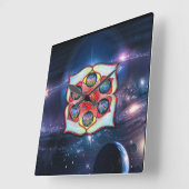 基本チャクラ スクエア壁時計 (傾斜)