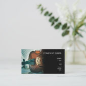 基本テンプレート名刺インストゥルメント、バイオリン 名刺 (スタンド正面)