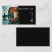 基本テンプレート名刺インストゥルメント、バイオリン 名刺 (正面/裏面)