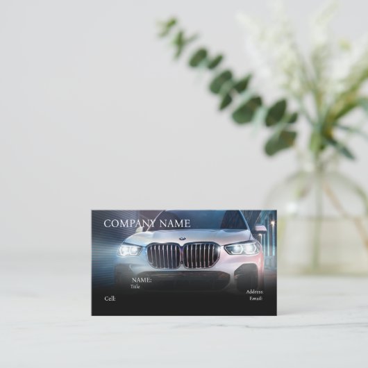 基本テンプレート名刺スポーツカー 名刺 (スタンド正面)