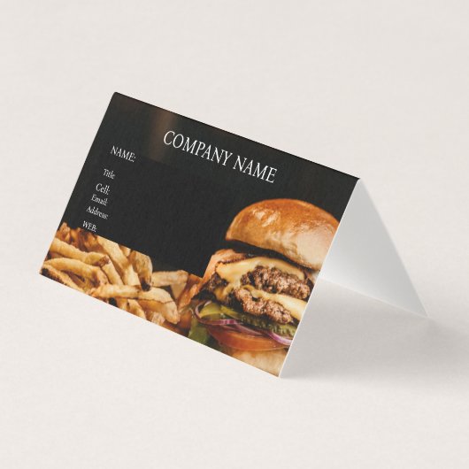 基本テンプレート名刺ハンバーガー (正面)