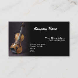 基本テンプレート名刺バイオリン、音楽 名刺
