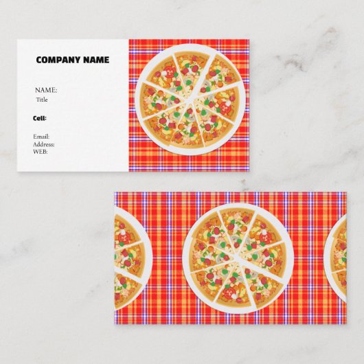 基本テンプレート名刺ピザ 名刺 (正面/裏面)