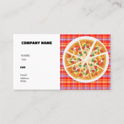 基本テンプレート名刺ピザ 名刺 (正面)