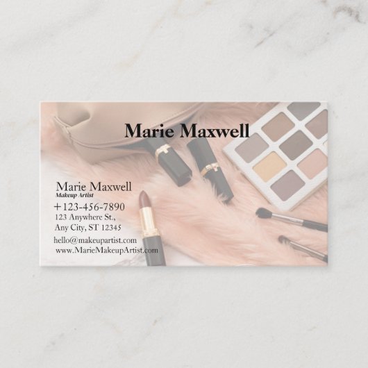 基本テンプレート名刺メイクアップアーティスト 名刺 (正面)