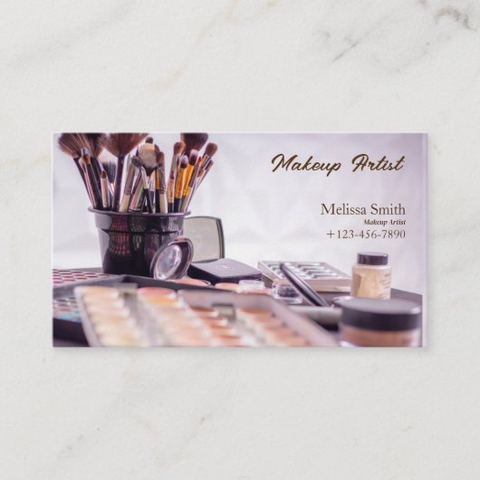 基本テンプレート名刺メイクアップアーティスト 名刺 (正面)