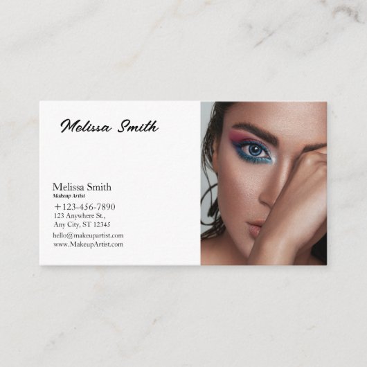 基本テンプレート名刺メイクアップアーティスト 名刺 (正面)