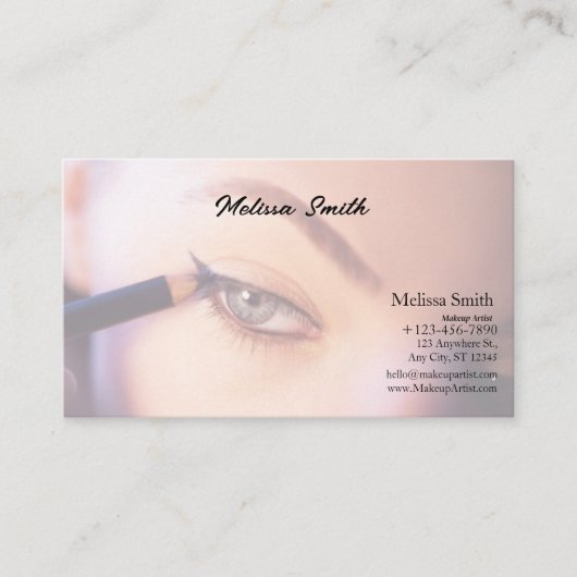 基本テンプレート名刺メイクアップアーティスト 名刺 (正面)