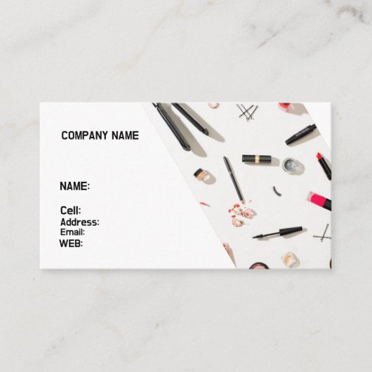 基本テンプレート名刺メイクアップアーティスト 名刺 (正面)