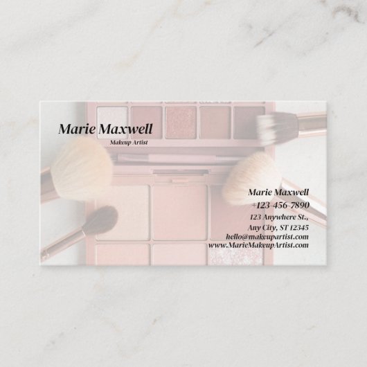 基本テンプレート名刺メイクアップアーティスト 名刺 (正面)