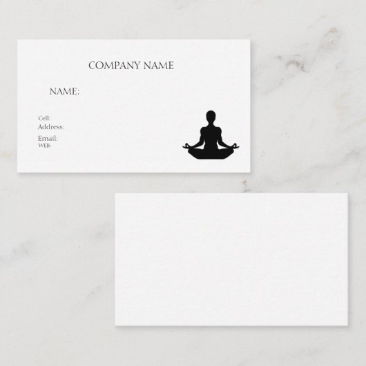 基本テンプレート名刺ヨガ 名刺 (正面/裏面)