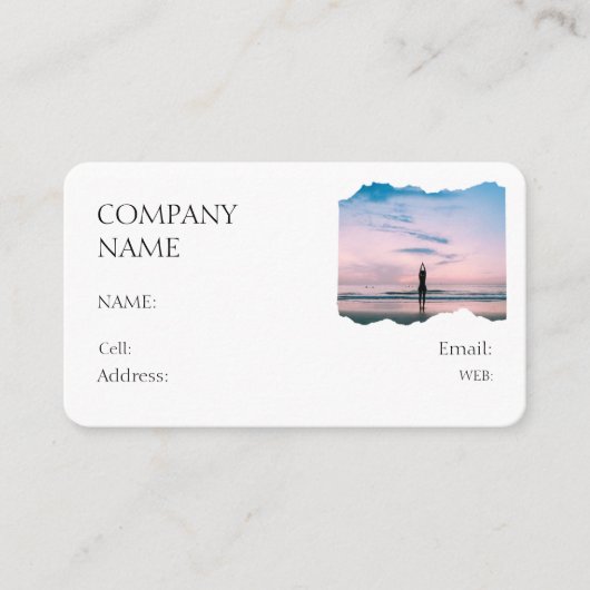 基本テンプレート名刺ヨガ 名刺 (正面)