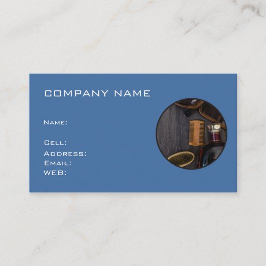 基本テンプレート名刺理容師店 名刺 (正面)