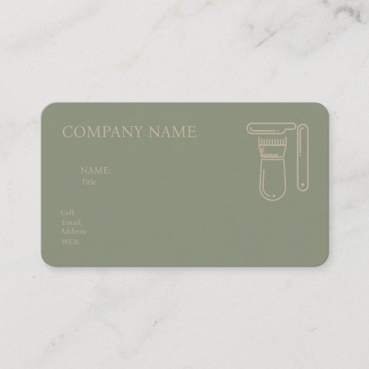 基本テンプレート名刺理容師店 名刺 (正面)