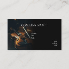 基本テンプレート名刺音楽バイオリン 名刺