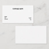 基本テンプレート名刺 名刺 (正面/裏面)