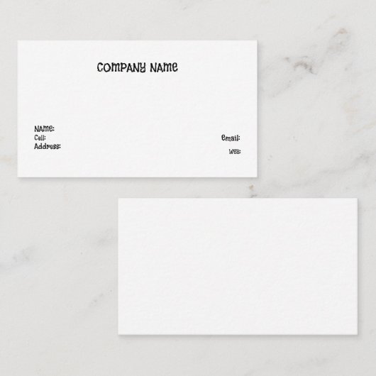 基本テンプレート名刺 名刺 (正面/裏面)