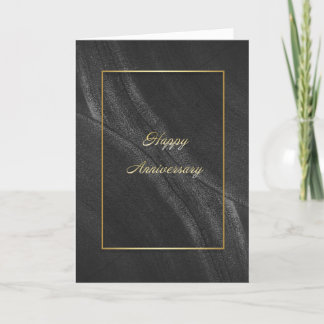 基本ブラックのハッピーアニバーサリー カード