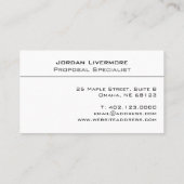 基本ブラックプロフェッショナルシンプル、モダン、 名刺 (裏面)