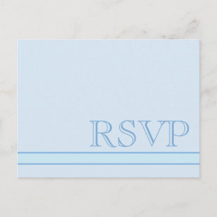 基本ブルーRSVP インビテーションポストカード
