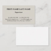 基本プロフェッショナルプロファイルカード 名刺 (正面/裏面)