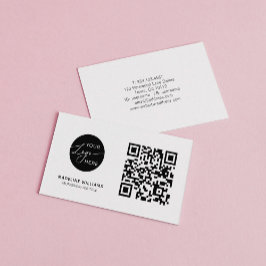 基本プロフェッショナル会社ロゴQRコード 名刺