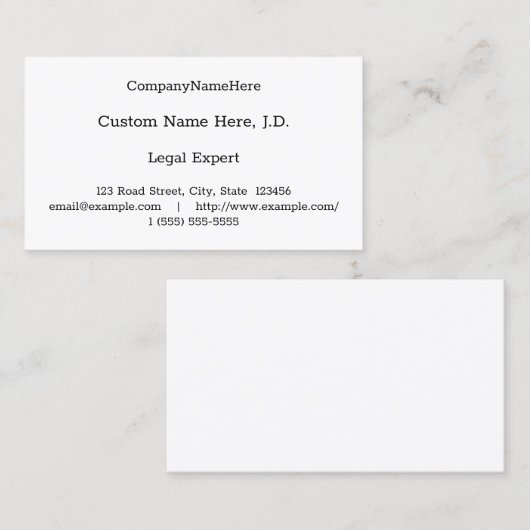 基本プロフェッショナル名刺 名刺 (正面/裏面)