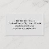 基本ポディトリストビジネスカード 名刺 (裏面)