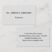 基本ポディトリストビジネスカード 名刺 (正面/裏面)