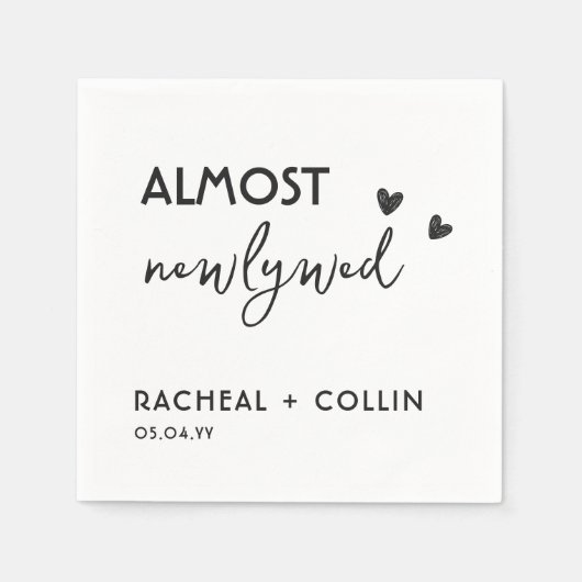 基本ミニマルシンプルスモダンリハーサル スタンダードカクテルナプキン (正面)