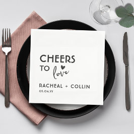 基本ミニマルシンプルリストモダン応援ハートナプキン スタンダードカクテルナプキン