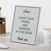 基本モダン的なグレー除去靴のカウンターサイン 台座サイン (インサイチュ)